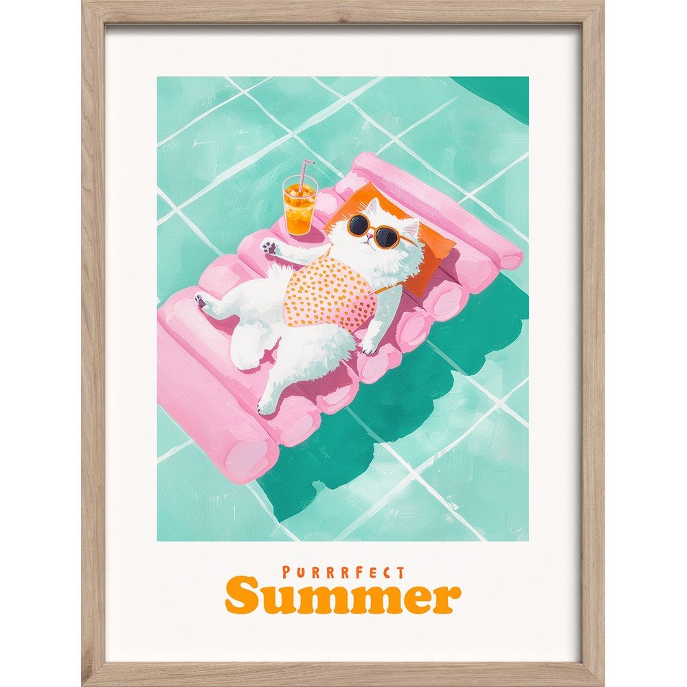 Nyomtatott keretezett kép 30x40 cm Purrrfect – Styler