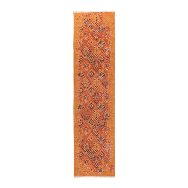 Homemania Halimod Maya barnás-narancsárga kétoldalú futószőnyeg, 77 x 300 cm