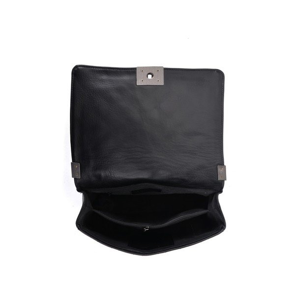 Masika fekete bőr válltáska - Anna Luchini-image-4