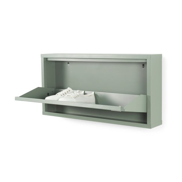 Szürkészöld fém billenő ajtós cipőtartó 75x37,5x12,5 cm Billy – Spinder Design-image-2