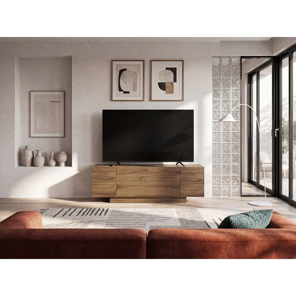 Natúr színű TV-állvány tölgyfa dekorral 140x45x40 cm Victor – Marckeric-image-3
