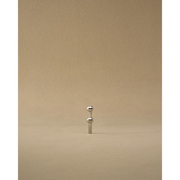 Fényes ezüstszínű fém váza (magasság 10 cm) Nagel – STOFF Nagel-image-4