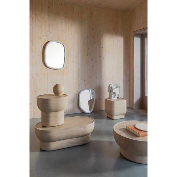 Natúr színű dohányzóasztal kő dekorral 50x100 cm Noble – Zuiver-image-1