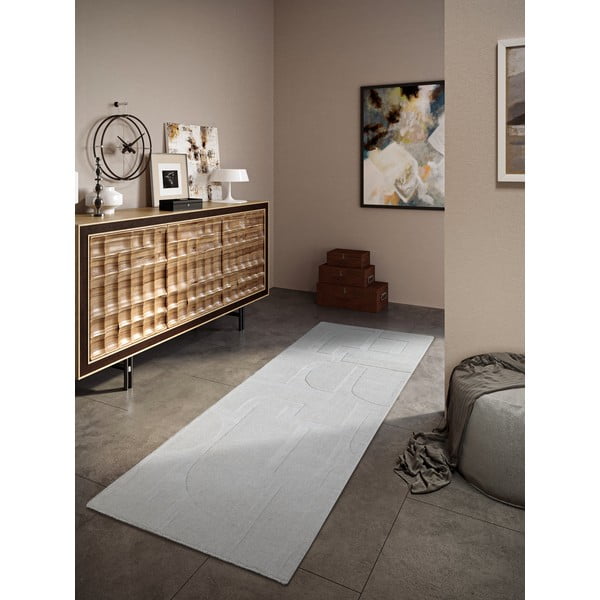 Krémszínű kézi szövésű gyapjú futószőnyeg 80x250 cm Alexis – Villeroy&Boch-image-1