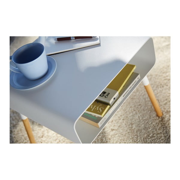 Plain fehér tárolóasztal, magasság 35 cm - YAMAZAKI-image-2