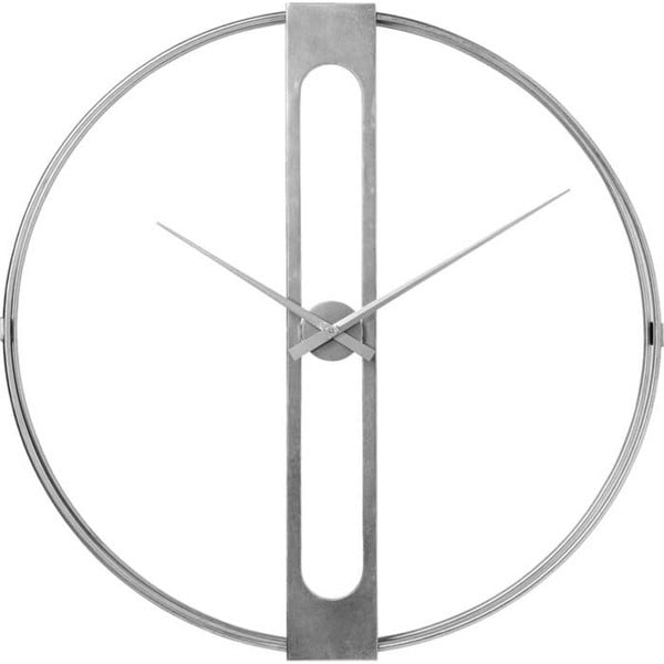 Clip ezüstszínű falióra, ø 107 cm - Kare Design