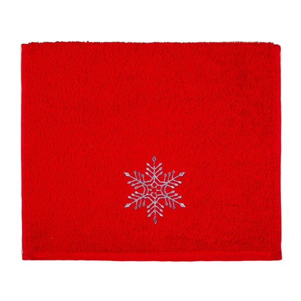 Christmas Snowflake Red fürdőlepedő, 30 x 50 cm - Kate Louise