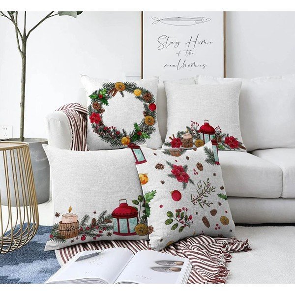 Párnahuzat szett 4 db-os karácsonyi mintával 43x43 cm Merry Christmas – Mila Home