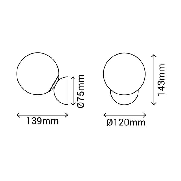 Bola falilámpa, ø 12 cm - SULION-image-4