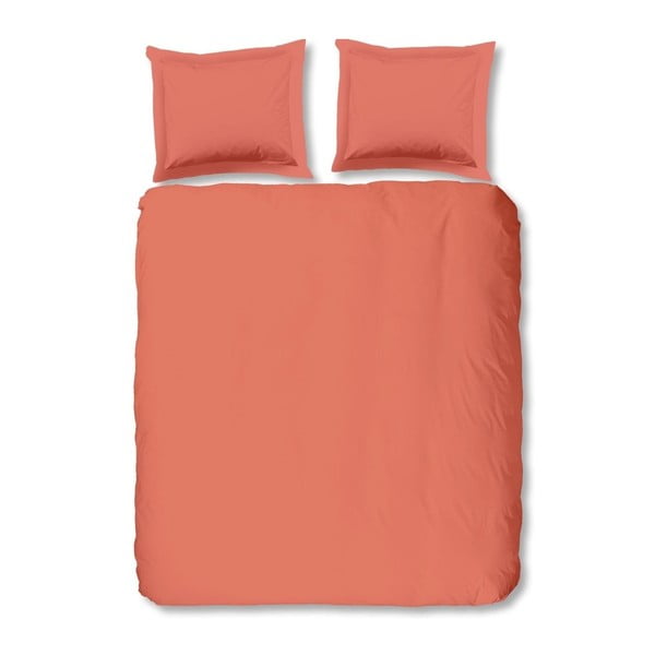 Világos narancssárga pamut ágyneműhuzat-garnitúra egyszemélyes ágyhoz, 140 x 200 cm - Uni