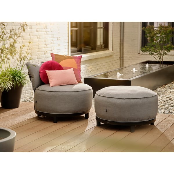 Világosszürke párnázott kerti fotel Emma – Hartman-image-4