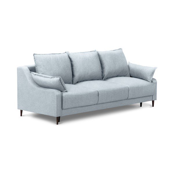 Ancolie világoskék kinyitható kanapé ágyneműtartóval, 215 cm - Mazzini Sofas-image-2