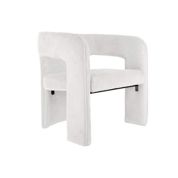 Fehér kordbársony fotel Vigor – Leitmotiv