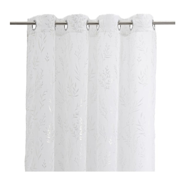 Fehér-ezüstszínű fényáteresztő függöny 140x260 cm Buds – Casa Selección