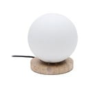 Fehér asztali lámpa üveg búrával (magasság 22 cm) Malachi – Kave Home