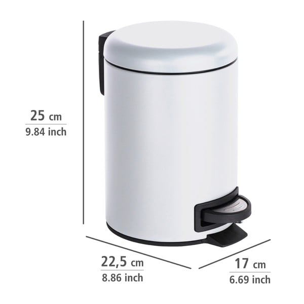 Leman fehér szemetes, 3 l - Wenko-image-2