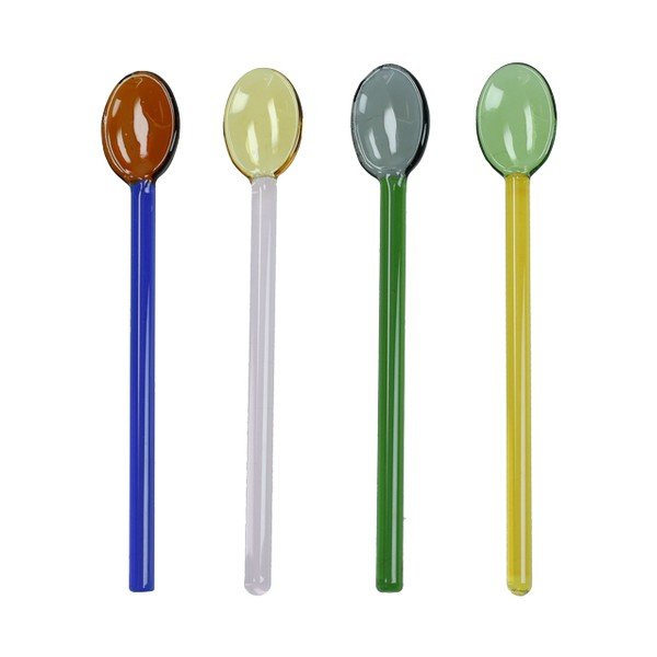 Üveg négyszemélyes evőeszköz készlet 4 db-os Rainbow – Brandani