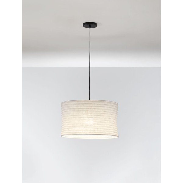 Fehér len függőlámpa ø 50 cm Linnet – Nova Luce-image-2