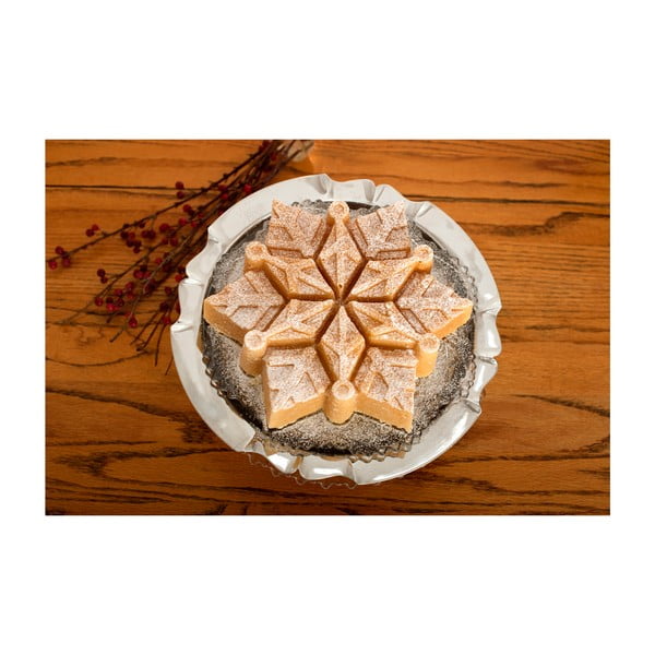 Snowflake ezüstszínű sütőforma, 1,4 l - Nordic Ware-image-2