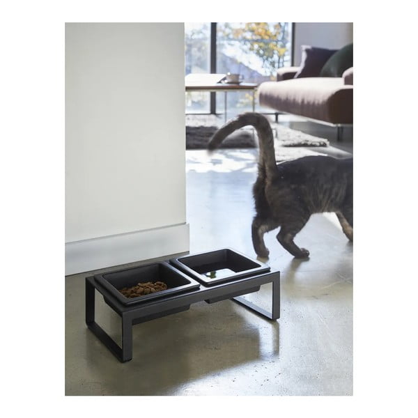 Eledeltartó doboz és tálka szett kisállatoknak Tower – YAMAZAKI-image-2