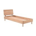 Natúr színű tölgyfa egyszemélyes ágy ágyráccsal 90x200 cm Forrest – Vipack