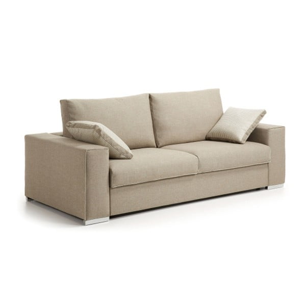 Big kétszemélyes bézs színű kinyitható kanapé - La Forma
