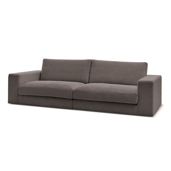 Szürkésbarna kordbársony kanapé 274 cm Leonard – Bobochic Paris-image-3