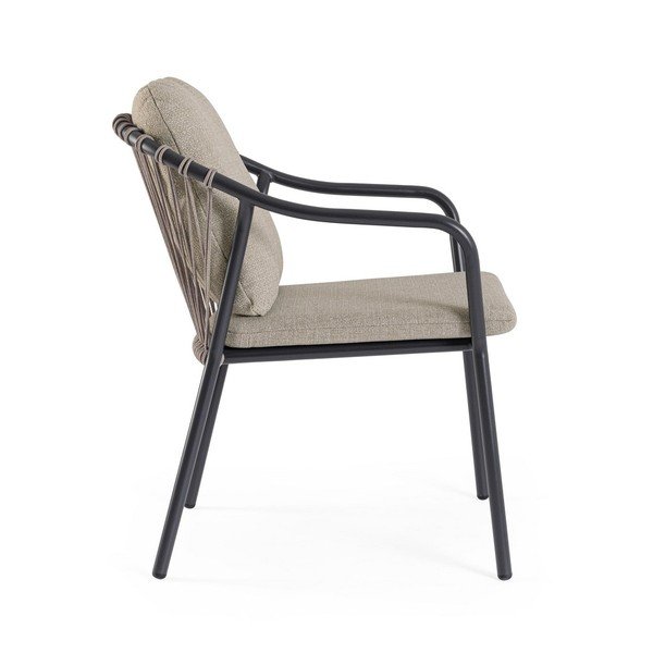 Világosbarna fém kerti szék Edvige – Bizzotto-image-3