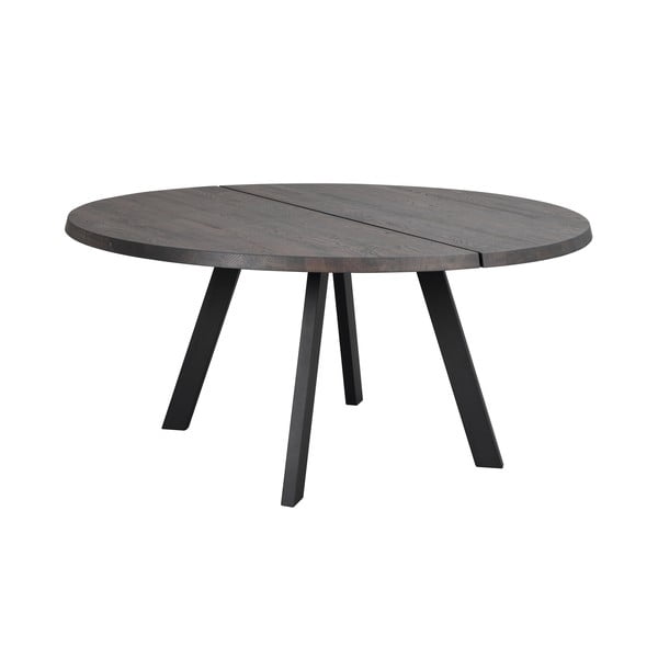 Freddie sötétbarna kerek étkezőasztal tölgyfából, ø 160 cm - Rowico