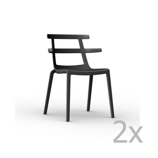 Tokyo fekete kerti szék, 2 darab - Resol