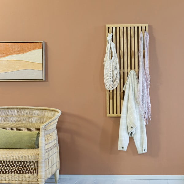 Natúr színű tölgyfa fogas panel 46x100x8 cm Parco – Spinder Design-image-4