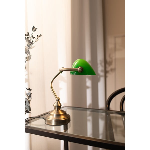 Bankers sárgaréz színű asztali lámpa, magasság 25 cm - Markslöjd-image-3