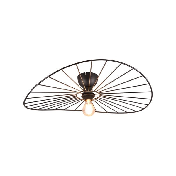 Matt fekete mennyezeti lámpa ø 60 cm Chapeau – Reality-image-1