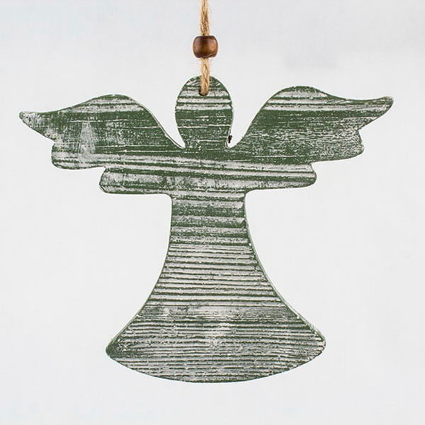 Angyal felakasztható zöld dekoráció - Dakls