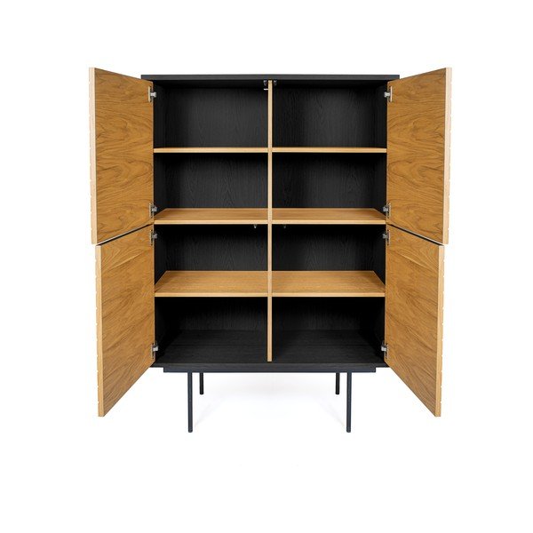 Stripe Oak komód tölgyfa dekorral - Woodman-image-3