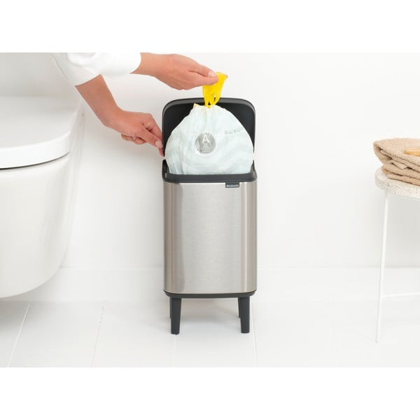 Matt ezüstszínű acél szemetes 4 l Bo Hi – Brabantia-image-4