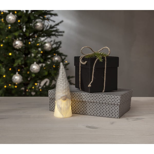 Fehér-szürke fénydekoráció karácsonyi mintával ø 6,5 cm Joylight – Star Trading-image-2