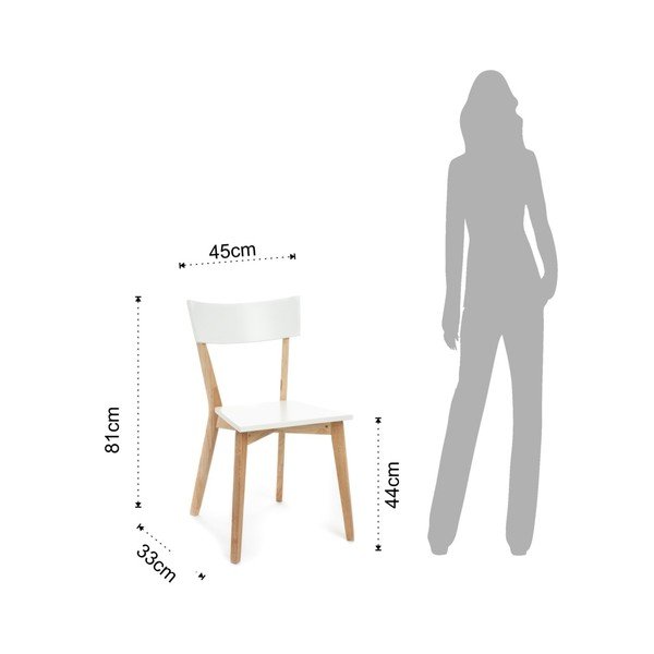 Kyra 2 db fehér étkezőszék - Tomasucci-image-1