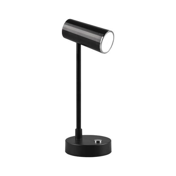 Fényes fekete LED szabályozható asztali lámpa (magasság 28 cm) Lenny – Trio