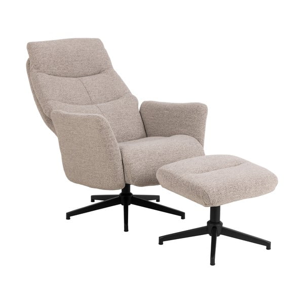 Bézs buklé relaxációs fotel London – Actona-image-3