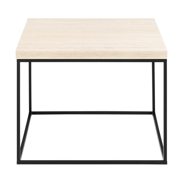 Bézs dohányzóasztal márvány dekoros asztallappal 60x60 cm Barossa – Actona-image-2