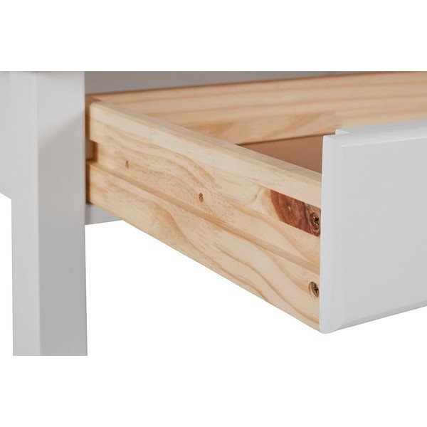 Gava fehér-barna íróasztal borovi fenyőből, hosszúság 100 cm - Støraa-image-3