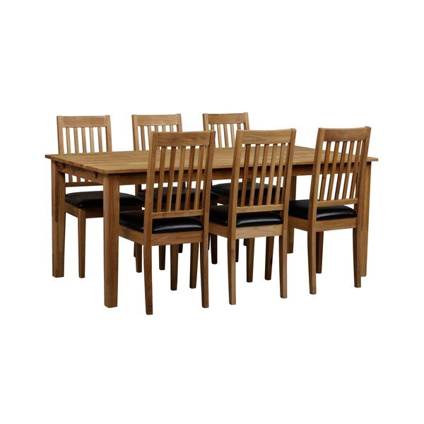 Finnus tömör tölgyfa étkezőasztal, 180 x 90 cm - Folke-image-1