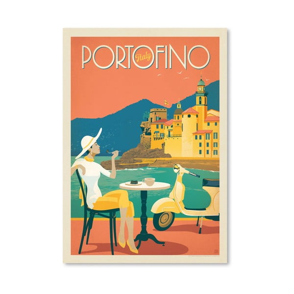 Portofino poszter, 42 x 30 cm - Americanflat