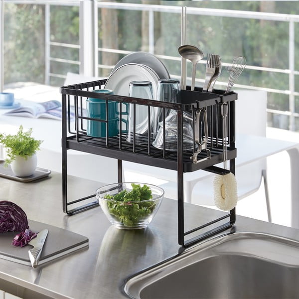 Kétszintes fém edényszárító Tower – YAMAZAKI-image-4