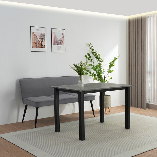 Antracitszürke fém-párnázott pad Watford – Støraa-image-3