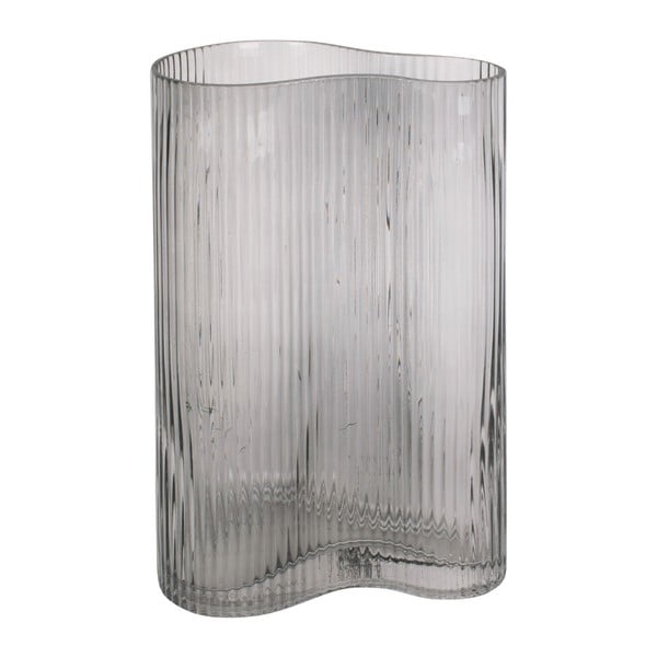 Wave szürke üveg váza, magasság 27 cm - PT LIVING-image-2