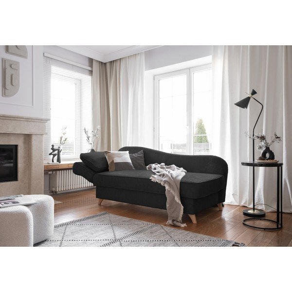 Antracitszürke kordbársony heverő (bal oldali) Chic Charlotte – Miuform-image-2