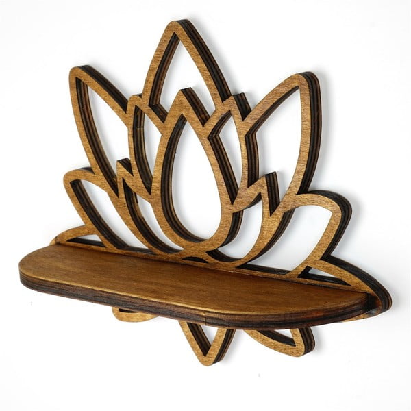 Natúr színű fali polc 33 cm Lotus – Kalune Design-image-2