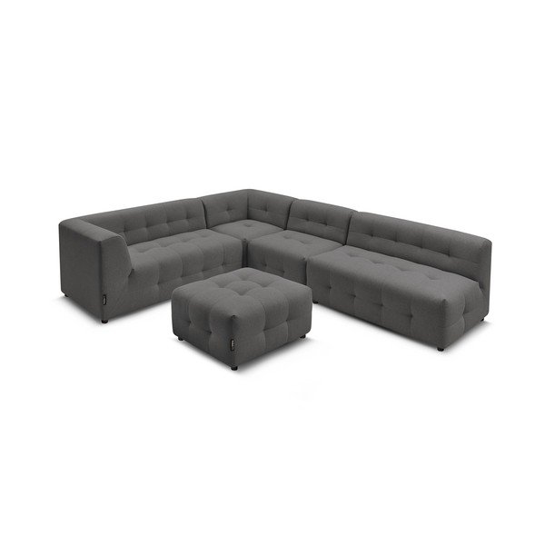 Sötétszürke sarokkanapé (bal oldali) Kleber - Bobochic Paris-image-3